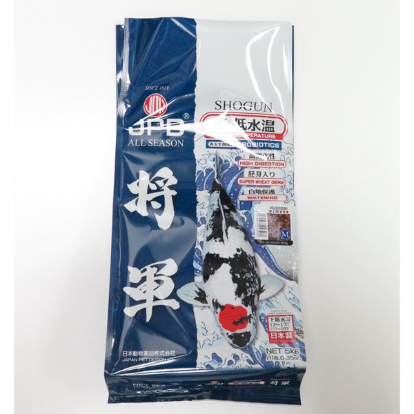◇ニチドウ 将軍 浮上性 Mサイズ5kg | 将軍 浮上性 ニチドウ 日本動物薬品 鯉 エサ 白地保護 善玉生菌配合 浮上 鯉の餌 錦鯉 餌 飼料