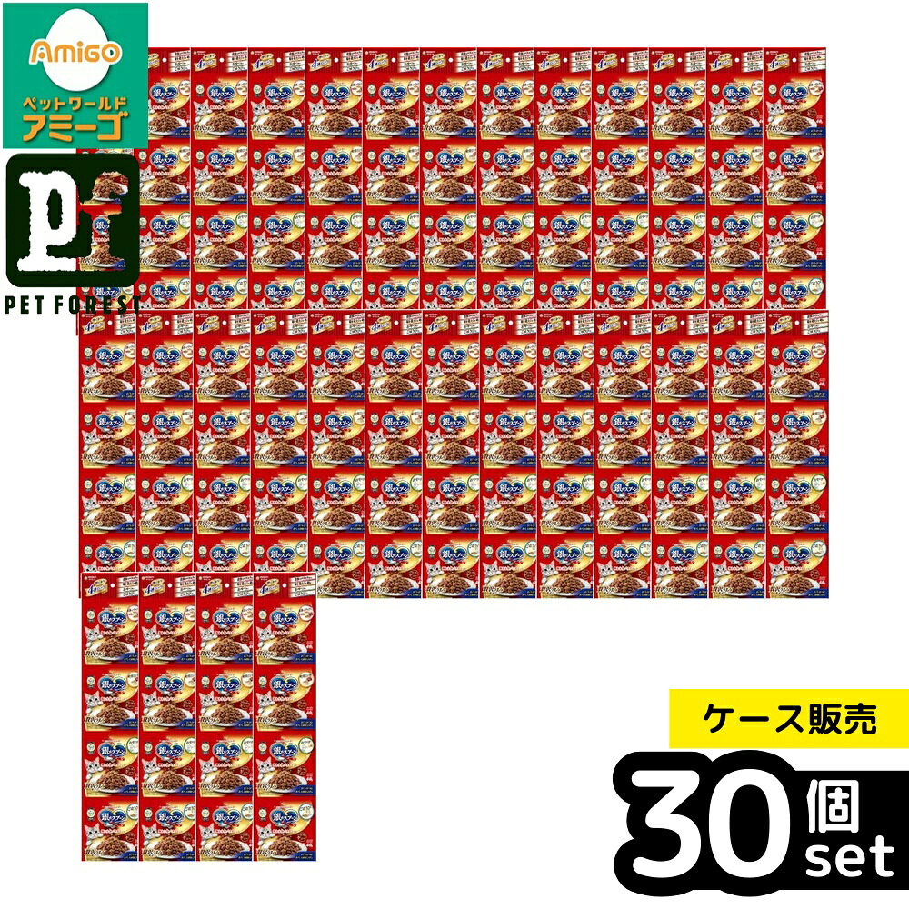 【箱売り 30個セット】◇ユニ・チャーム 銀のスプーン贅沢うまみ仕立て全猫用4連パックお魚づくし160g | 銀のスプーン キャットフード まぐろ ドライフード お魚 おいしい 総合栄養食 猫フード ねこ タウリン 贅沢うまみ かつおぶし グルメフード 魚介類 飼い主安心