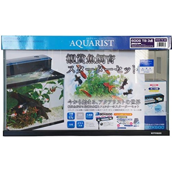 ◇寿工芸 600STB3点セット | アクアリウム 水槽 コトブキ工芸 60cm水槽 上部式フィルター 熱帯魚 飼育 海水魚 アクアリスト600S フレーム付き水槽 トリプルボックス600 水槽セット アクアリウム用品 スーパーターボ 飼育用品 ガラス水槽 淡水魚 メダカ メダカ水槽 7,479円