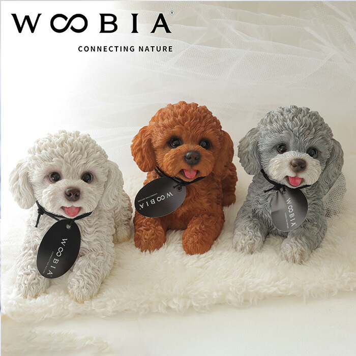 楽天市場】プードルの置物 小 Sサイズ ピンク プードルオブジェ 犬