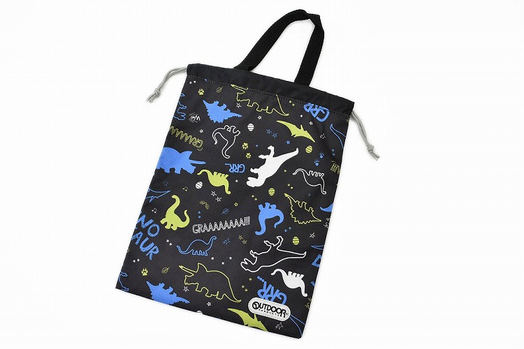 市場 アウトドアプロダクツ 上靴入れ 子供 シューズケース PRODUCTS キッズ OUTDOOR 上履き入れ ブランド 靴袋 シューズバッグ  男の子 恐竜
