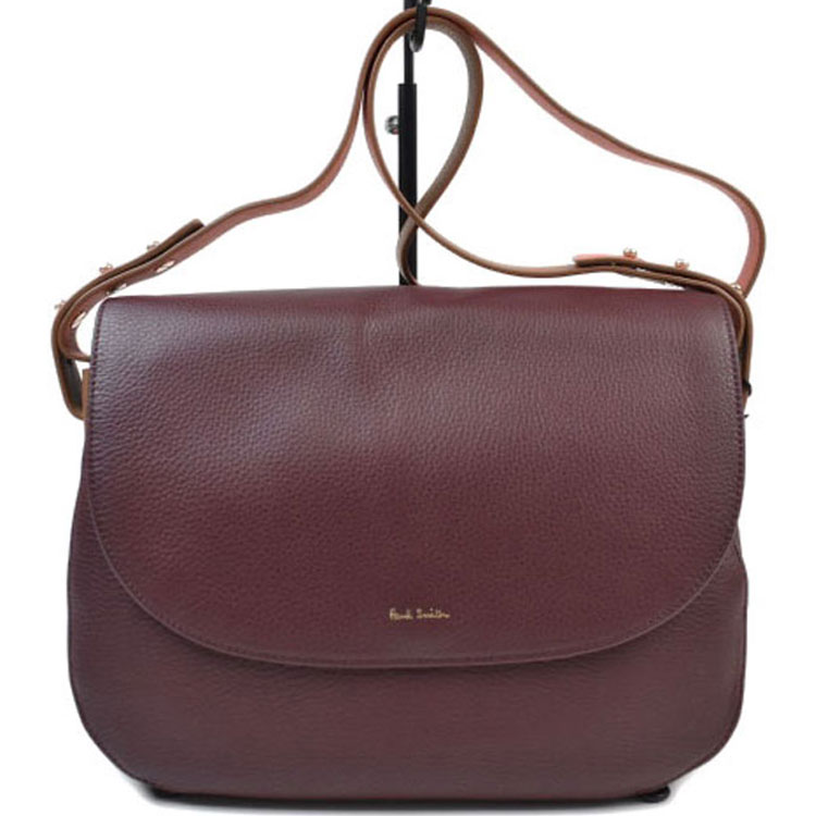 ポールスミス PaulSmith レザー ショルダーバック 茶 ブラウン 美品 15-q4596_1.jpg