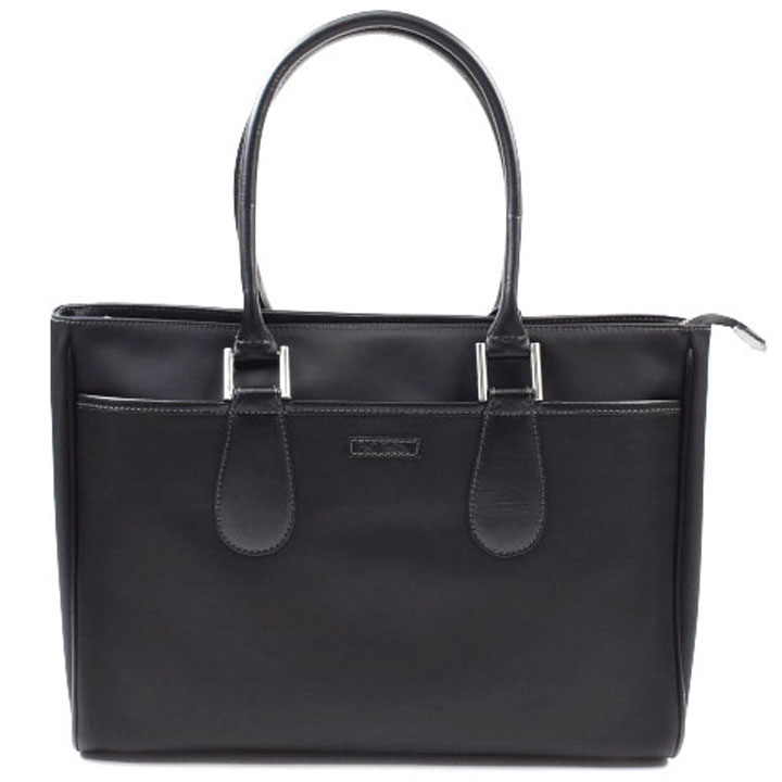 【未使用】Paul Smithトートバッグ ハンドバッグ 黒 肩掛け A4可能 美品 Paul Smith トートバッグ ナイロン レザー 黒A4収納 肩掛け可