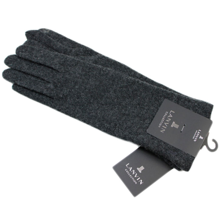 ランバン 寄せあわせ グローブ 長め レディース ブランド名 LANVIN COLLECTION カシミール 100％ ロゴタイプ 刺しゅう スマホ相応う 濃灰色 21-22珊 亭主もち 亭主もち 20代 30代 40代 50代 今めかしい 虚蝉ロング 地球儀 防寒 差し上げ物 差し上げ物 カシミヤ 日本製