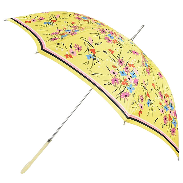 ケイトスペード ニューヨーク 雨傘 長傘 傘 レディース ブランド ハイブランド kate spade new york フラワー 花 イエロー 60cm 女性 婦人 おしゃれ 高級 10代 20代 30代 40代 50代 ギフト プレゼント 母の日
