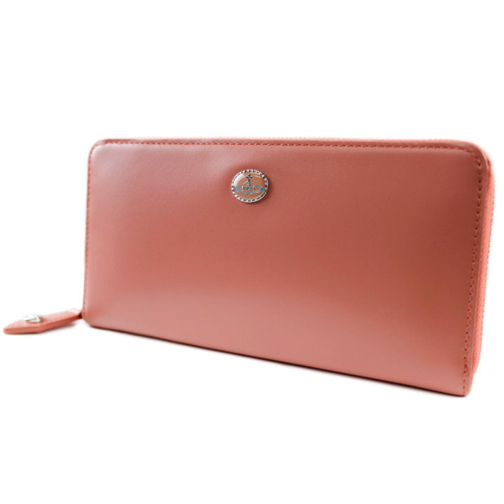 ヴィヴィアン 酉の方角材木 長紙入れ 紙入れ レディース ブランド名 Vivienne Westwood ラウンドジッパー Vintage Orb ジップ長紙入れ 専用箱付 さくら色 御上さん 御上さん 本革 20代 30代 40代 50代 60代 格好のいい