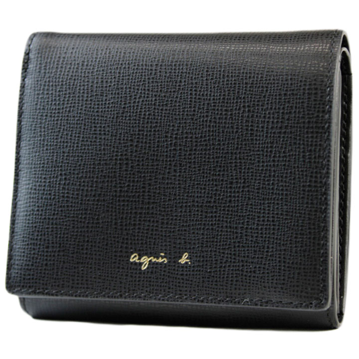 【未使用】agnes b. 　サフィアーノレザー　2つ折り財布　ブラック 楽天市場】アニエスベー 財布 二つ折り財布 コンパクト レディース