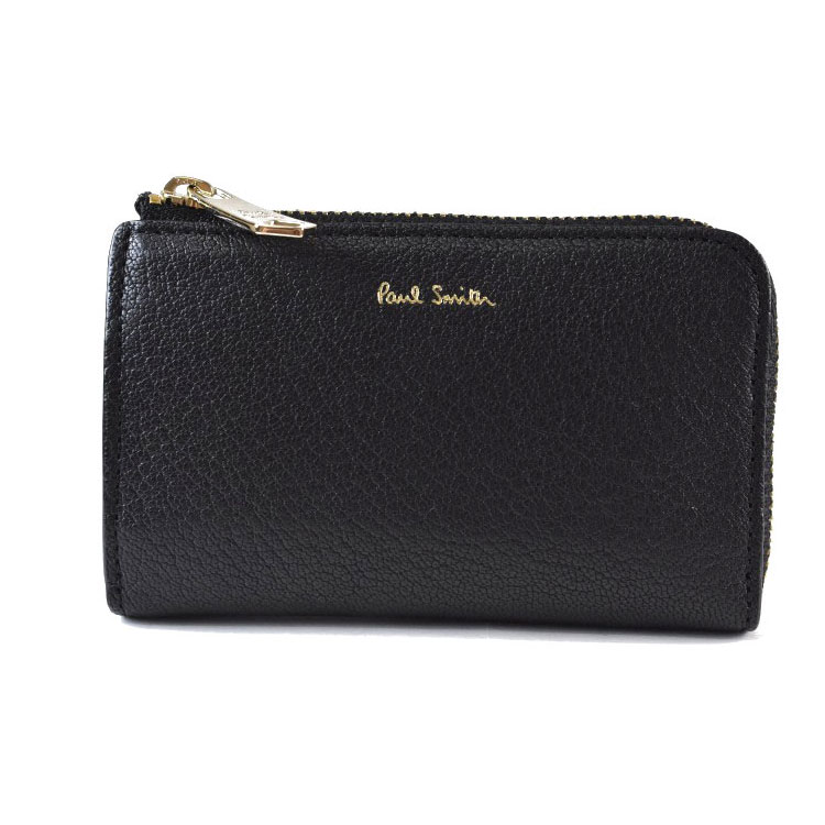 ポールスミス コイン キーケース 4連 レディース Paul Smith カラースロット 専用箱付 ブラック 黒 女性 婦人 本革 BPW052
