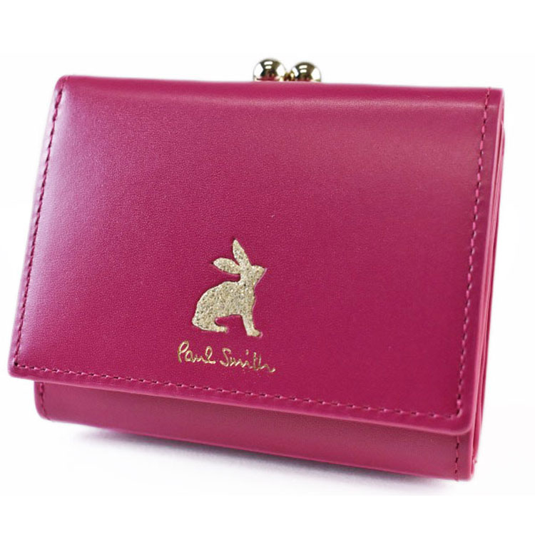 ポールスミス ミニ財布 財布 三つ折り がま口 レディース ブランド Paul Smith マーケトリーメタリック ラビット うさぎ ピンク 箱付 女性 婦人 本革 コンパクト 小さめ 革 50代 40代 30代 20代 プレゼント ギフト 使いやすい 二つ折り 三つ折り財布 ハイブランド KPW042