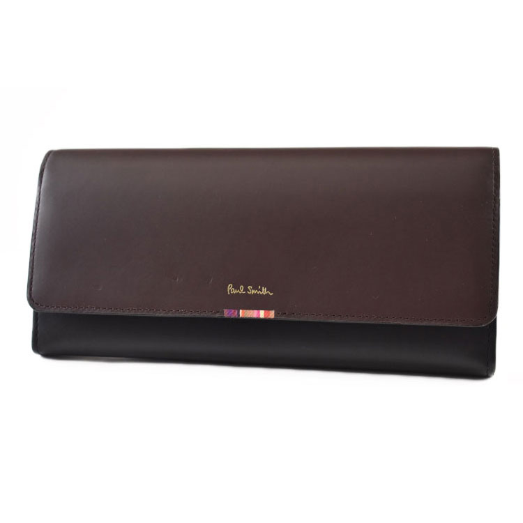 ポールスミス 長財布 財布 レディース ブランド Paul Smith クロスオーバー ストライプ タブ フラップ 専用箱付 黒 ブラック ワイン おしゃれ 取り出しやすい 使いやすい 20代 30代 40代 50代 女性 婦人 かわいい さいふ サイフ お財布 本革 PWD945 訳あり｜プチショコラ 17,094円