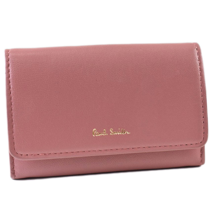 ポールスミス 名刺入れ カードケース レディース ブランド PaulSmith スワールトリム インサイド フラップ 箱無 ピンク 女性 婦人 本革 レザー 20代 30代 40代 50代 カードケース カード入れ おしゃれ BPW152