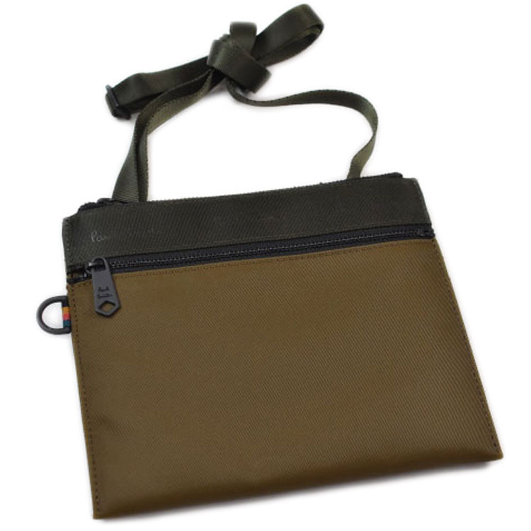 新品★PSポールスミス★スマイルミニショルダーバッグ/クロスボディバッグ★カーキ Paul Smith - カーキ ショルダーバッグ メッセンジャーバッグ