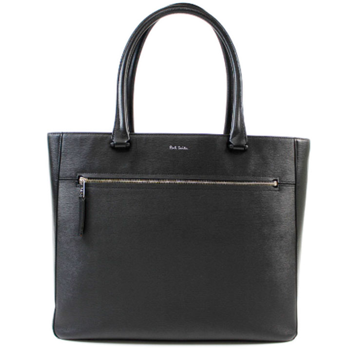 ポールスミス トートバッグ A4 大きめ ファスナー付き ビジネス バッグ ビジネスバッグ ノートPC 大容量 メンズ ブランド Paul Smith ストローグレイン レザー 黒 ブラック 男性 紳士 本革 カジュアル 20代 30代 40代 50代 60代 おしゃれ APS542 紙タグ無 訳あり