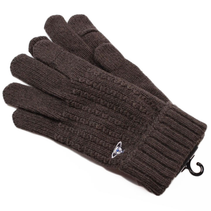 新品　ヴィヴィアンウエストウッド 暖かビッグオーブ指無しフード手袋「グレー」③ 67-q9062_1.jpg