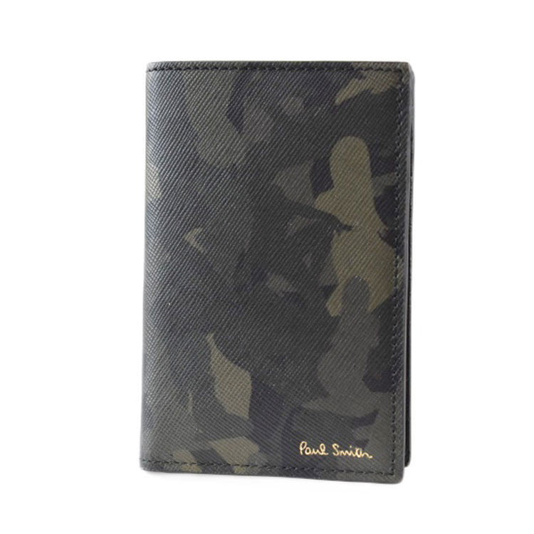 ポールスミス カードケース メンズ ブランド Paul Smith ネイキッドレディ カモ Naked Lady Camouflage プリント イタリア製 二つ折り 専用箱付 カーキ 男性 紳士 本革 PSV761 13,376円