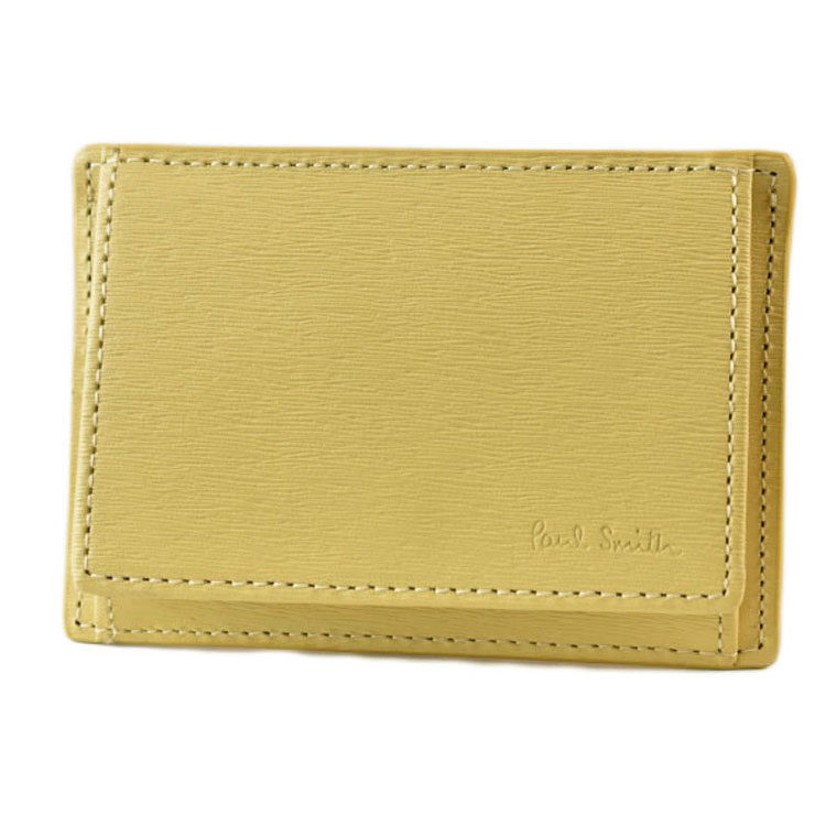 ポールスミス 小銭入れ カードケース メンズ ブランド Paul Smith クラシックエンボス 専用箱付 イエロー 10代 20代 20代 30代 40代 50代 60代 プレゼント ギフト かっこいい おしゃれ 男性 紳士 本革 コインケース BPS480