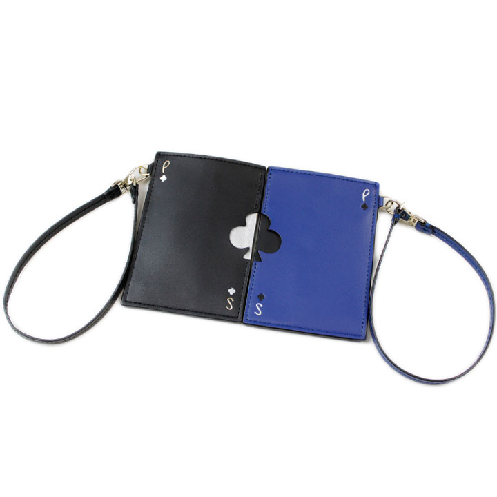 ポールスミス カードケース パスケース レディース メンズ ブランド Paul Smith PSプレイングカード クローバー 専用箱付 ブラック ブルー 黒 青 女性 男性 婦人 紳士 ユニセックス 本革 PSQ210