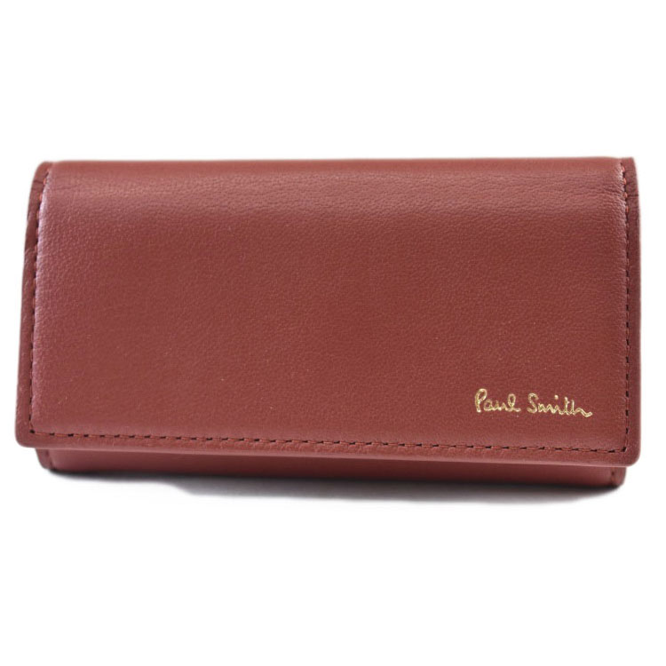 ポールスミス キーケース 4連 メンズ ブランド Paul Smith マルチストライプ トリムインサイド キーリング付 専用箱付 レンガ おしゃれ 20代 30代 40代 50代 ギフト プレゼント 男性 紳士 本革 BPS202｜プチショコラ