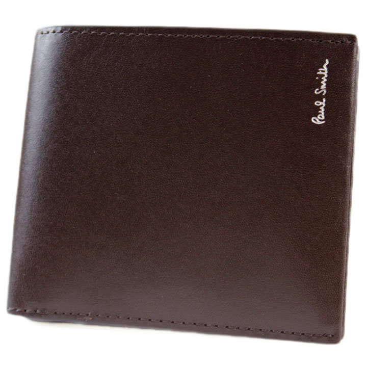 ポールスミス 二つ折り 財布 メンズ ブランド Paul Smith フォールデッドエッジ フラップ 専用箱付 黒 ブラック おしゃれ 20代 30代 40代 50代 男性 紳士 本革 BPS683