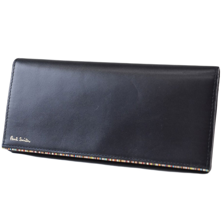 ポール・スミス 長財布 ストライプポイント＊ Paul Smith ポールスミス Paul Smith メンズ ファスナー長財布 財布 マーケトリー