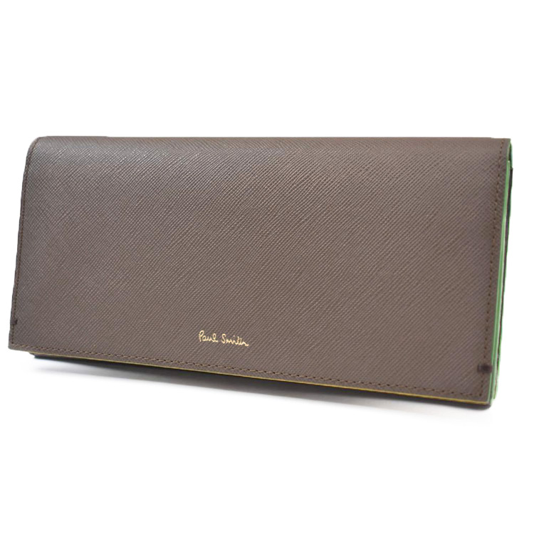 ポールスミス 長財布 財布 メンズ ブランド Paul Smith カラードエッジ フラップ 専用箱付 ライトブラウン おしゃれ 20代 30代 40代 50代 ギフト プレゼント 男性 紳士 本革 BPS757