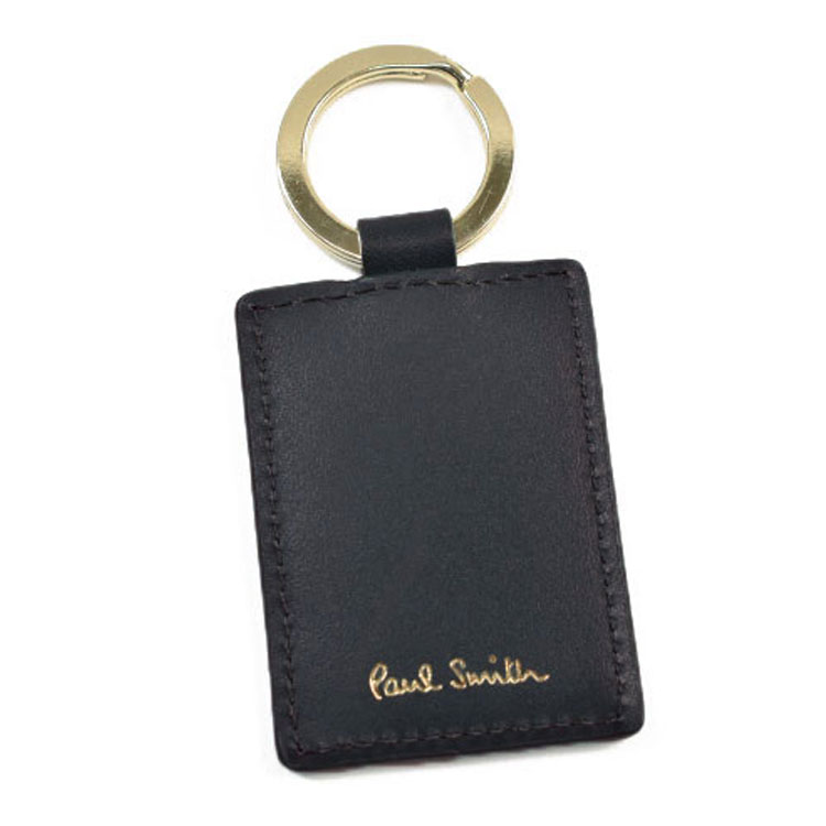 ポールスミス キーリング メンズ ブランド Paul Smith シグネチャーストライプ インテリア キーホルダー 専用箱付 黒 ブラック おしゃれ 20代 30代 40代 50代 ギフト プレゼント 男性 紳士 本革 BPS710