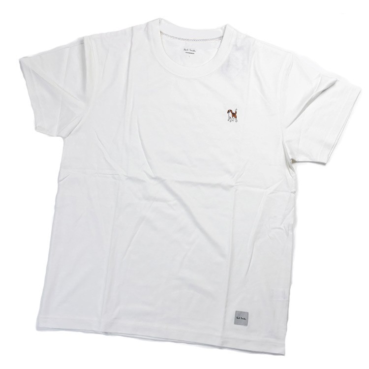 ポールスミス 半袖 Tシャツ カットソー メンズ ブランド Paul Smith ラウンジウエア LOUNGEWEAR ルームウエア クルーネック ドック 犬 ビーグル Dog 刺繍 綿 コットン トップス M L LL ネイビーブルー 男性 紳士 30-7358