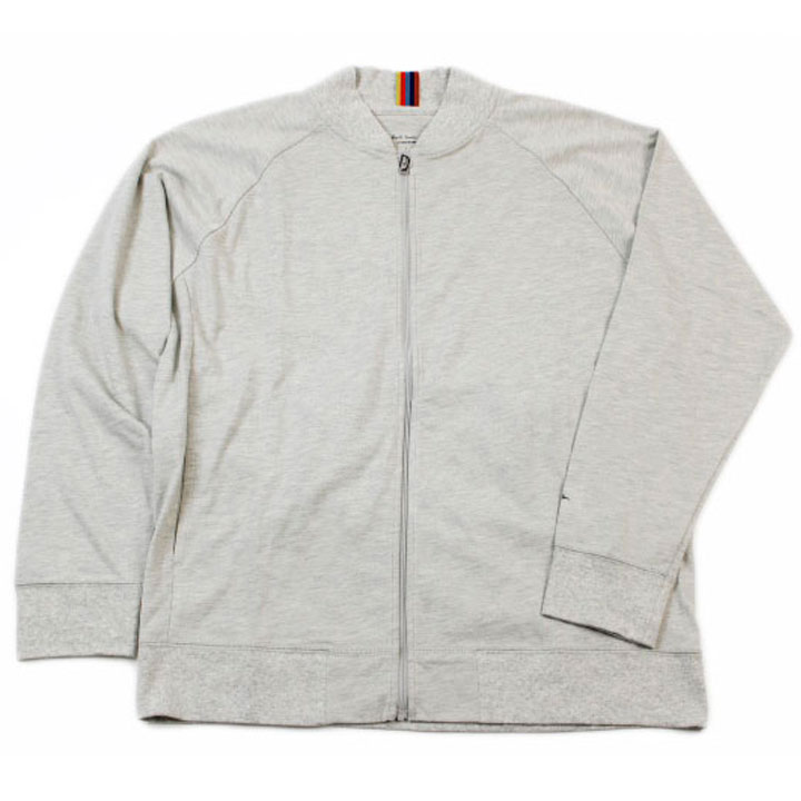 ポールスミス ルームウェア メンズ ブランド Paul Smith ラウンジウエア LOUNGEWEAR 薄手 ジップアップ アーティストストライプ タブ スウェット 部屋着 トップス 長袖 春 秋 M L LL ライト グレー 杢 男性 紳士 20代 30代 40代 50代 プレゼント ギフト 父の日 おしゃれ 新品｜プチショコラ