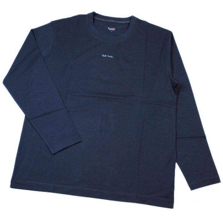 ポールスミス 長袖 Tシャツ カットソー メンズ ブランド Paul Smith LOUNGEWEAR ルームウエア ラウンジウエア クルーネック ロゴ 刺繍 トップス M L LL 紺 ネイビー 20代 30代 40代 50代 男性 紳士