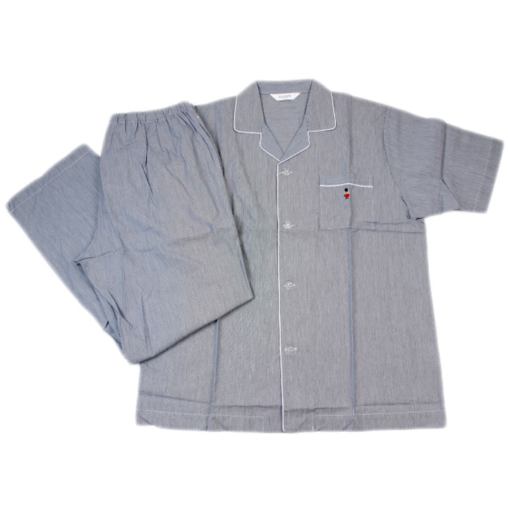 マッキントッシュ フィロソフィー パジャマ メンズ ブランド MACKINTOSH PHILOSOPHY 長袖 ロングパンツ テーラードパジャマ 無地 バッキンガムベア グレー 上下 セット ルームウェア ホームウェア M L サイズ 男性 紳士 プレゼント ギフト おしゃれ 父の日