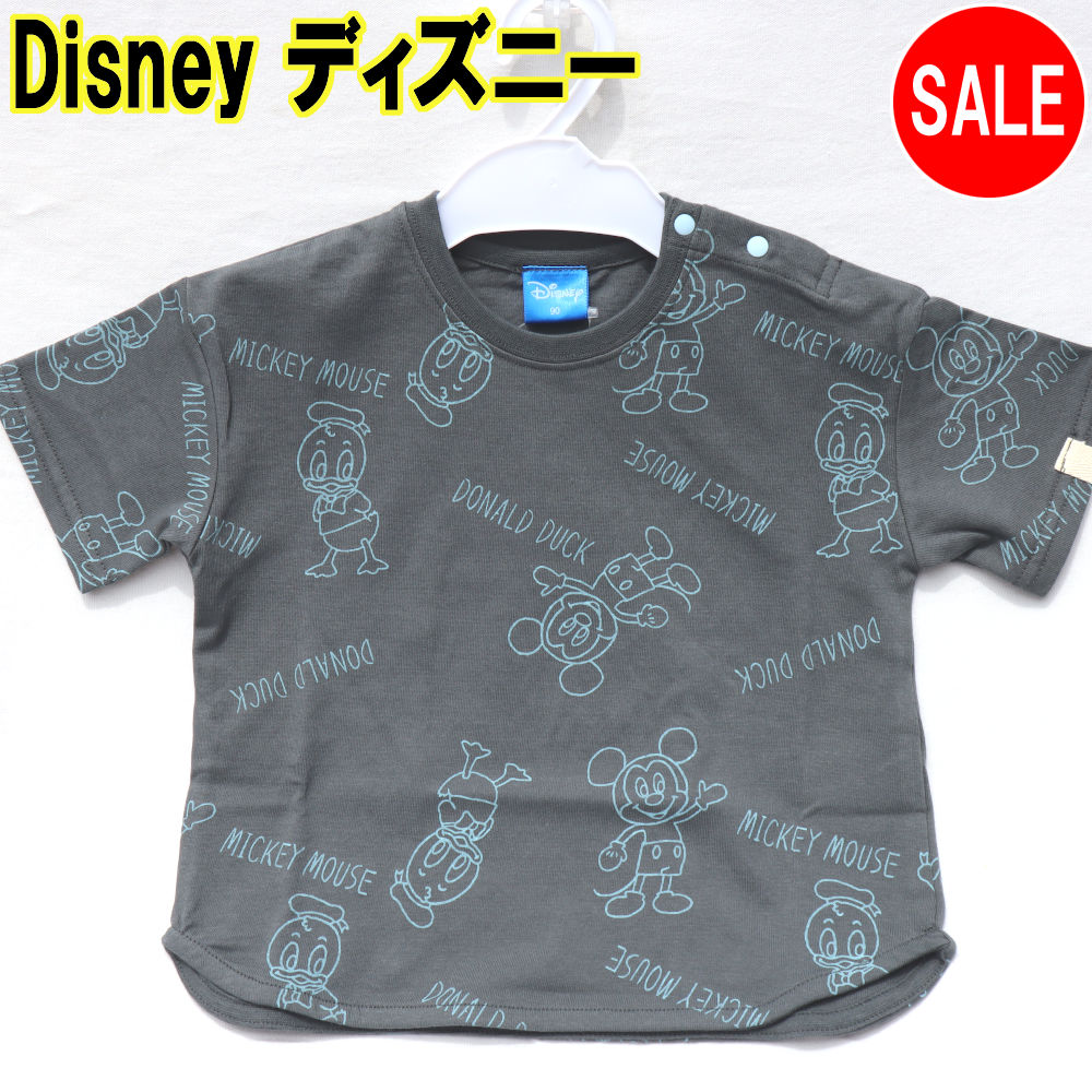 楽天市場 Disney ディズニー 子供服 ｔシャツ 半袖 ミッキードナルド 総柄 グレー サイズ 90 95 プチアーク楽天市場店
