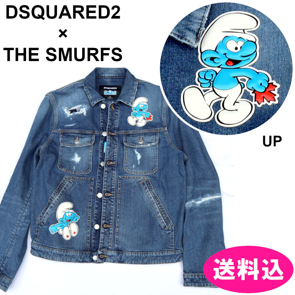 SMURFS×DSQ2　定価220,000円　サイズ52　デニムジャケット　スマーフ　S78AN0053　SIZE:52/180/96A