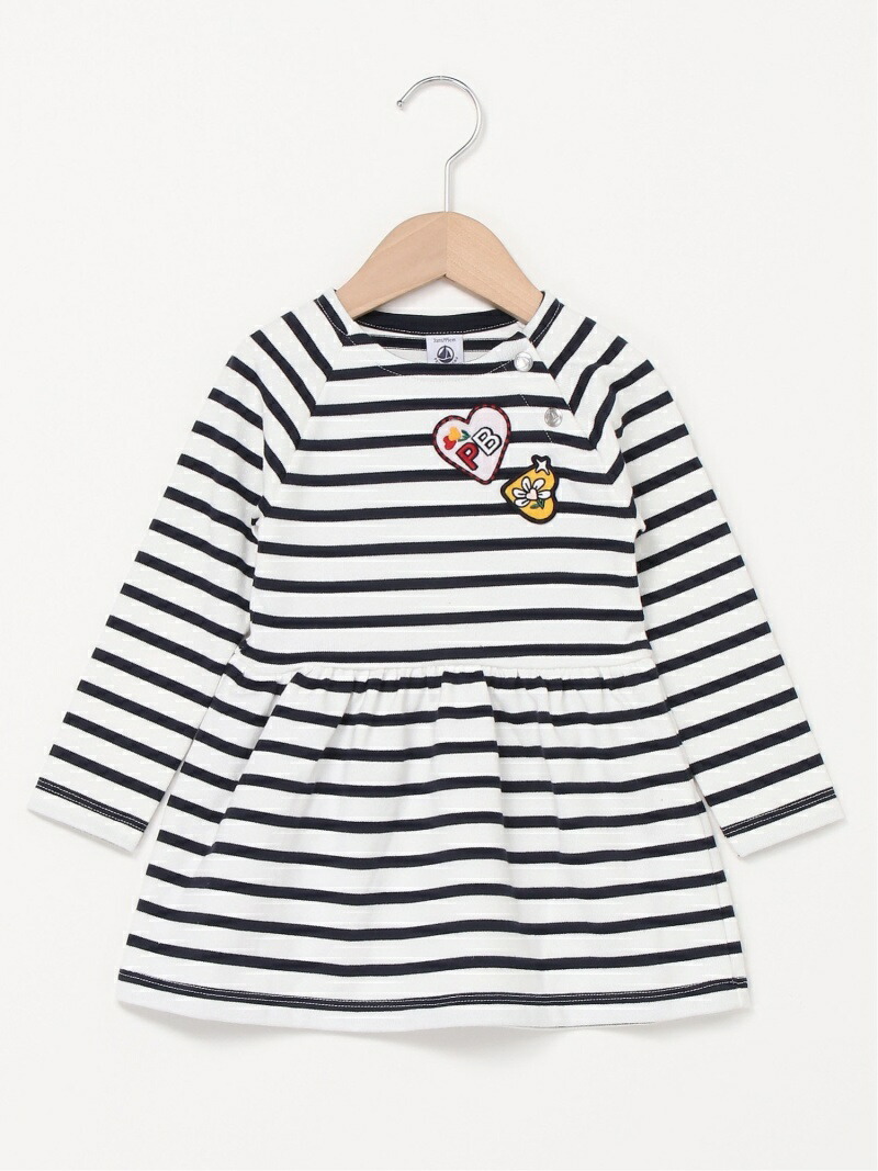 K マリニエール長袖ワンピース Petit Bateau プチバトー ワンピース キッズワンピース ホワイト 送料無料 Rakuten Fashion Jaquemeng Com