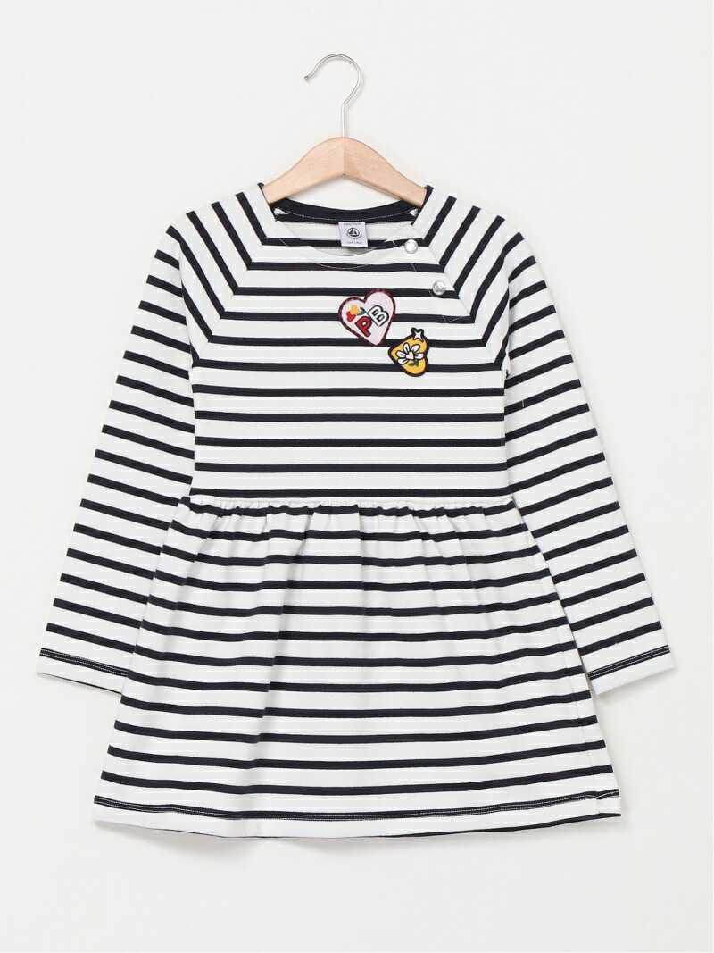 K マリニエール長袖ワンピース Petit Bateau プチバトー ワンピース キッズワンピース ホワイト 送料無料 Rakuten Fashion Novix Com