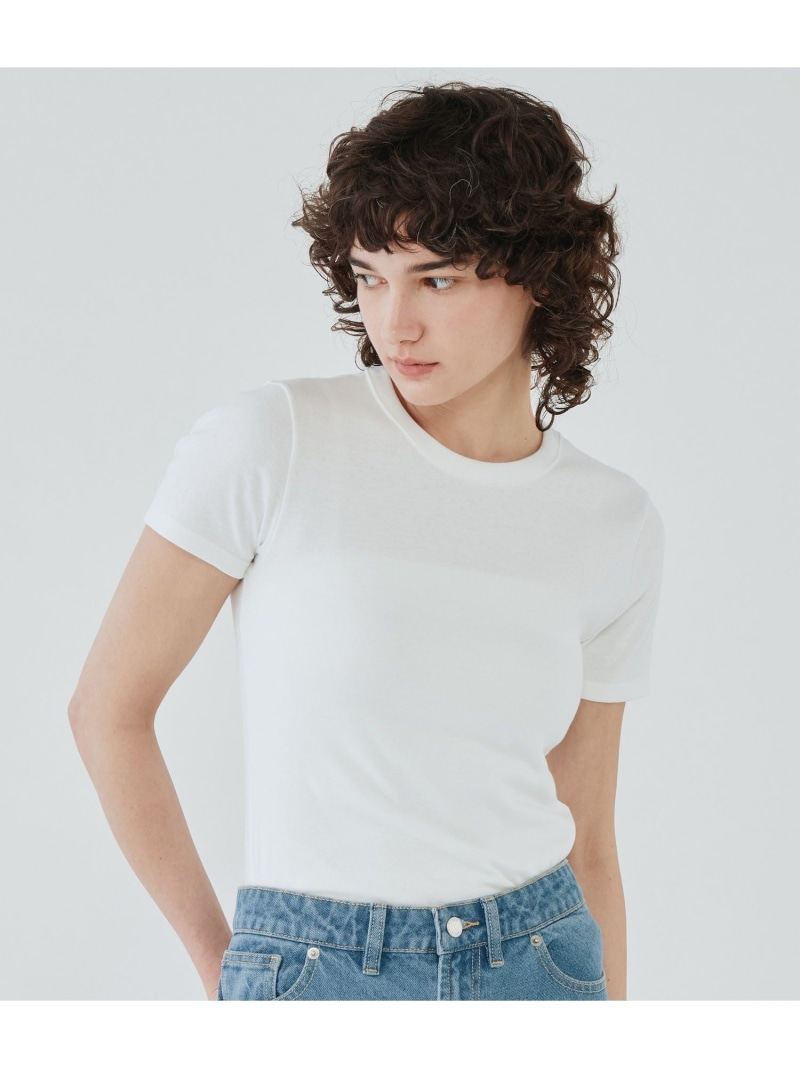 クルーネック半袖Tシャツ PETIT BATEAU プチバトー トップス