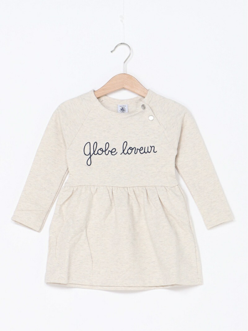 K スウェット長袖ワンピース Petit Bateau プチバトー ワンピース キッズワンピース ベージュ 送料無料 Rakuten Fashion Novix Com