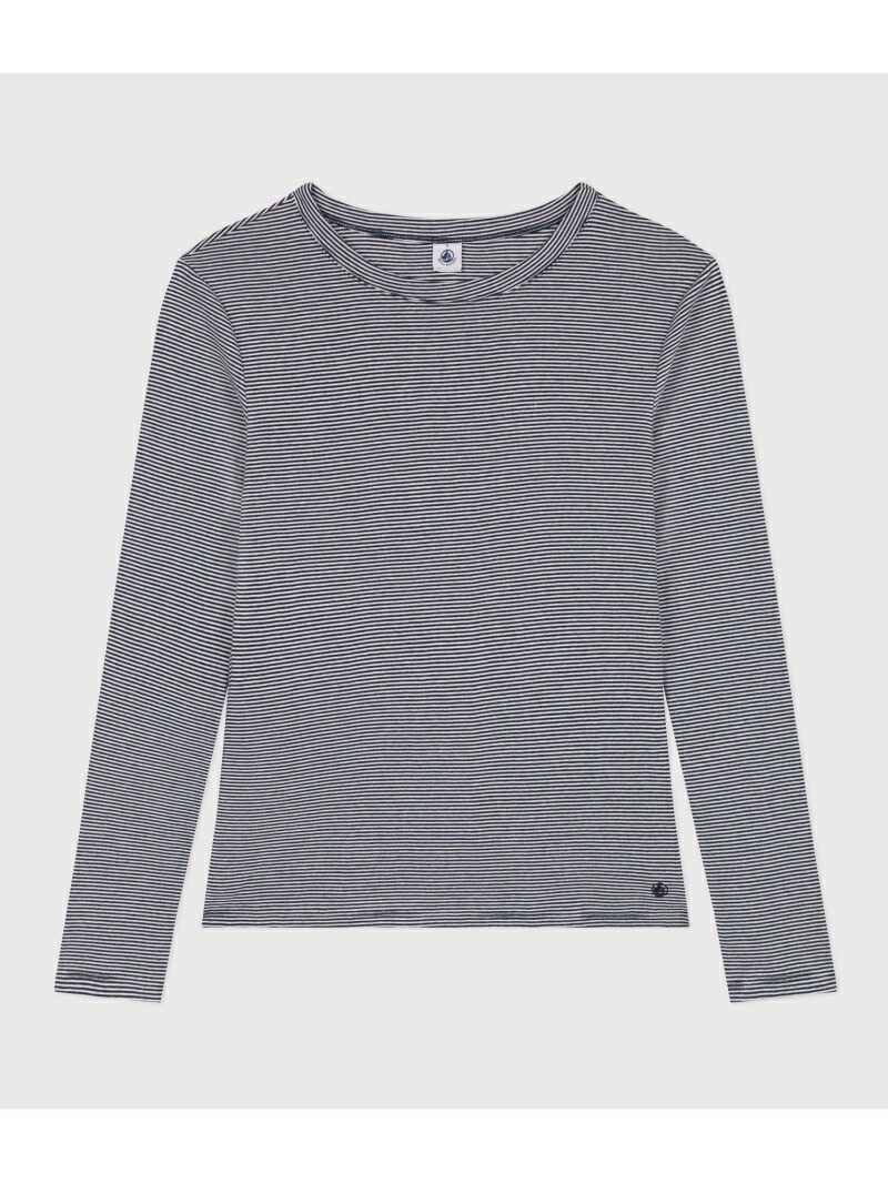 楽天市場】(L)ミラレクルーネック長袖Tシャツ PETIT BATEAU