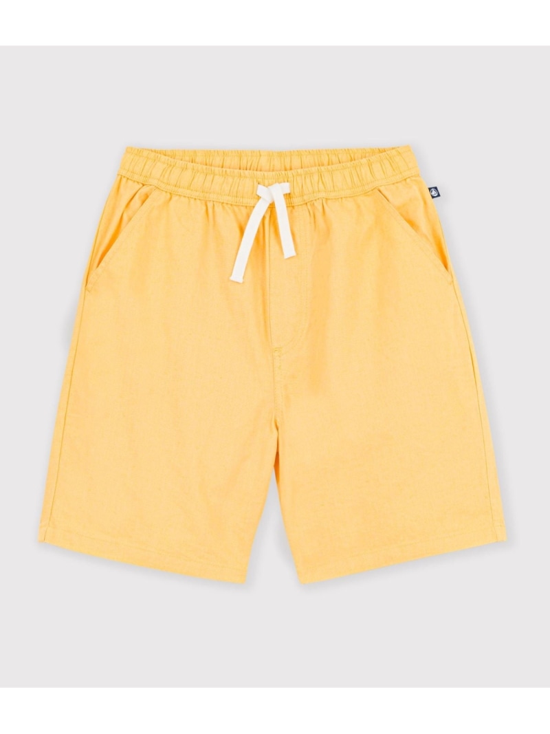 コットンリネンバミューダパンツ PETIT BATEAU プチバトー パンツ その他のパンツ イエロー【送料無料】[ Fashion] 8,250円