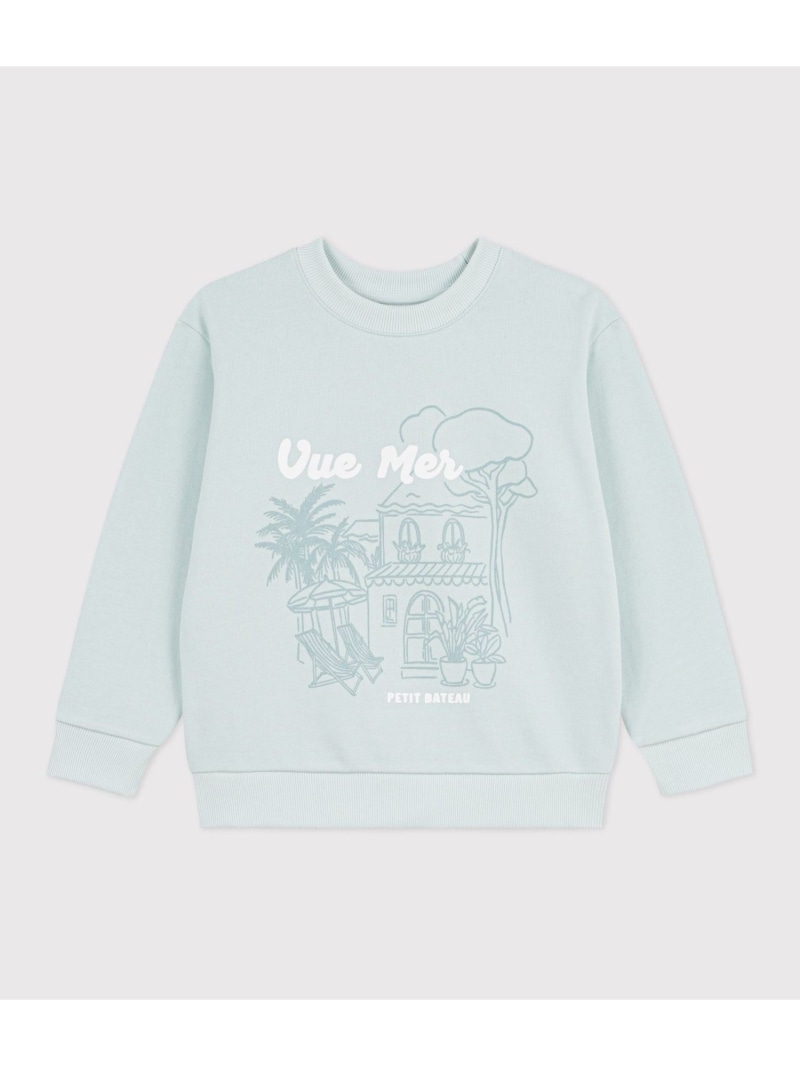 プリントスウェットプルオーバー PETIT BATEAU プチバトー トップス スウェット・トレーナー【貨物輸送無料】[ Fashion]
