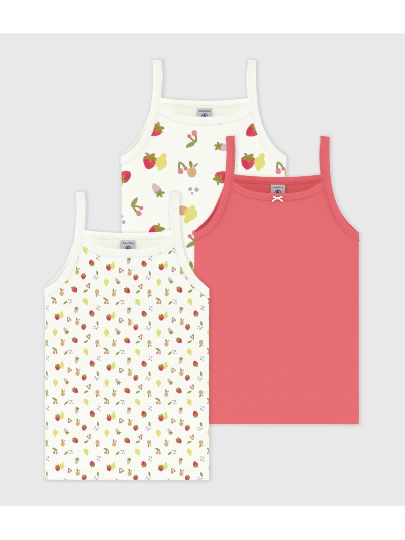 プリントキャミソール3枚組 PETIT BATEAU プチバトー インナー・ルームウェア その他のインナー・ルームウェア【送料無料】[ Fashion]