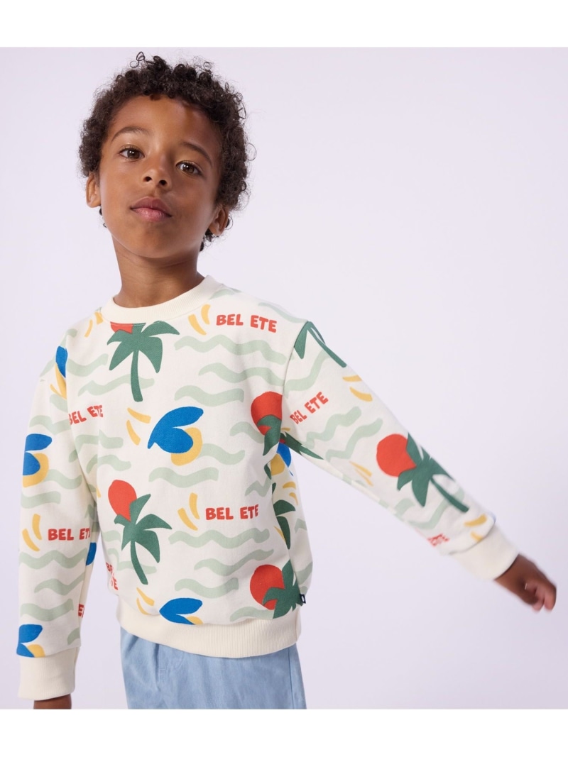 プリントスウェットプルオーバー PETIT BATEAU プチバトー トップス スウェット・トレーナー【貨物輸送無料】[ Fashion]