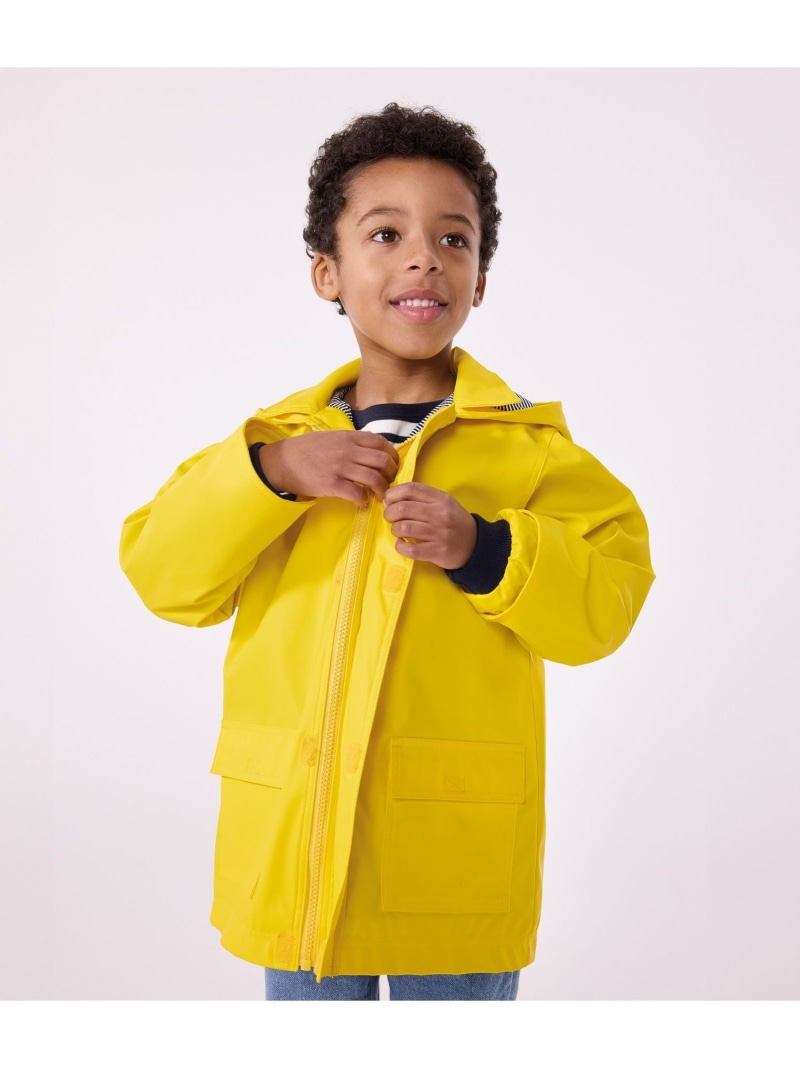 ヨットパーカ PETIT BATEAU プチバトー ジャケット・アウター 山岳パーカー 黄色 白いこと【貨物輸送無料】[ Fashion]