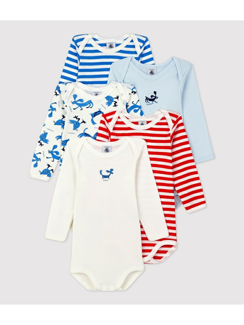 K 長袖ボディ5枚組 プチバトー マタニティー Petit Bateau