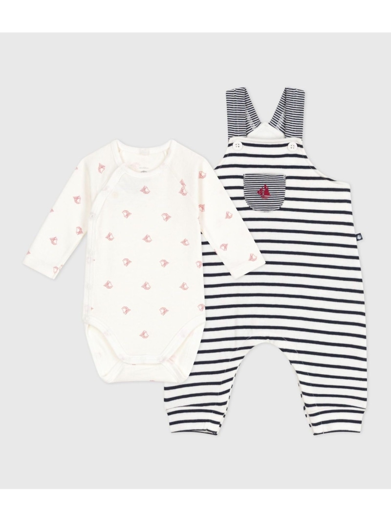 【SALE／30%OFF】ベビー2点セット PETIT BATEAU プチバトー マタニティウェア・ベビー用品 ロンパース・カバーオール ホワイト【RBA_E】【送料無料】[ Fashion]
