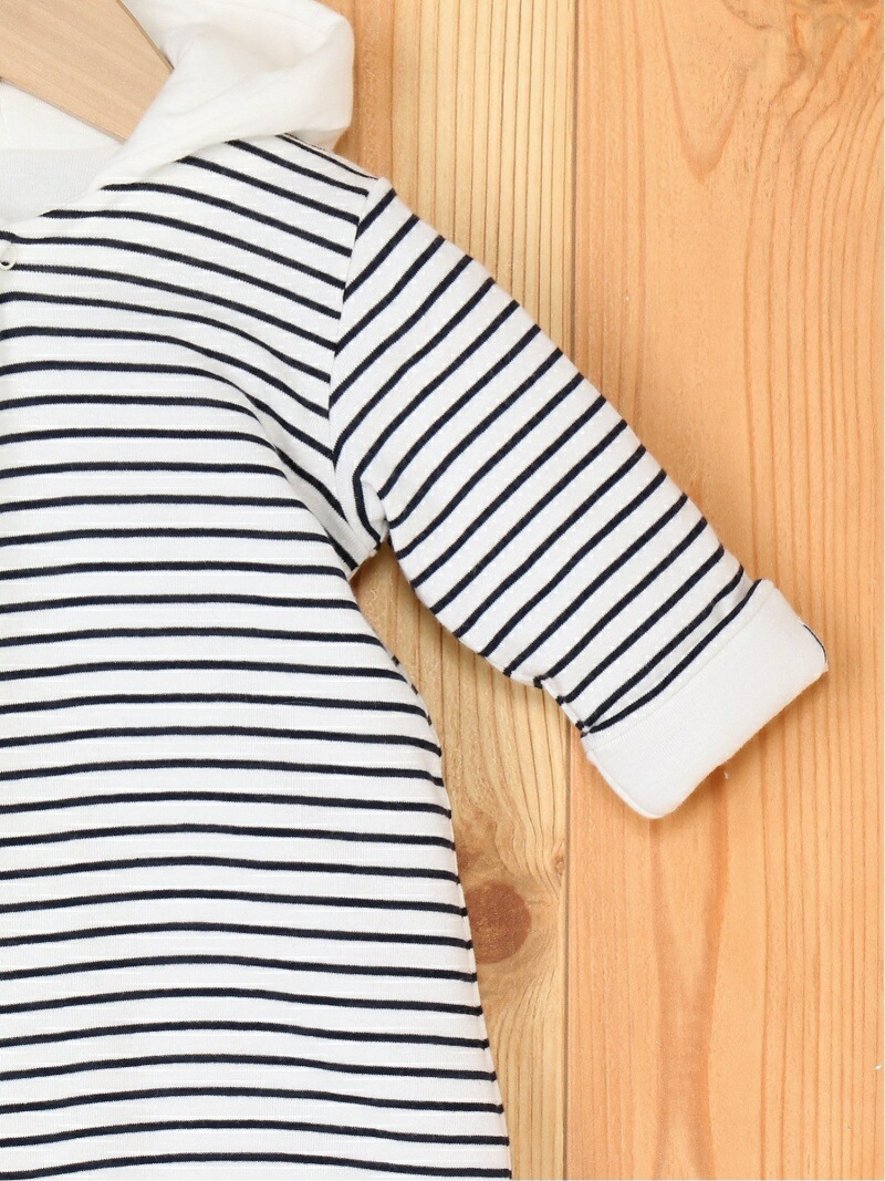 即納 最大半額 Rakuten Fashion K マリニエールフード付前開きロンパース Petit Bateau プチバトー マタニティー ベビー ロンパース カバーオール ホワイトw 最安 Gonzaga Mg Gov Br