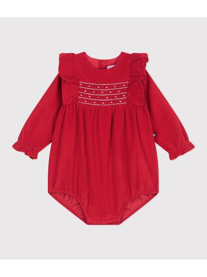 【SALE／10%OFF】長袖コンビネゾン PETIT BATEAU プチバトー マタニティウェア・ベビー用品 ロンパース・カバーオール レッド【RBA_E】【送料無料】[ Fashion]｜PETIT BATEAU