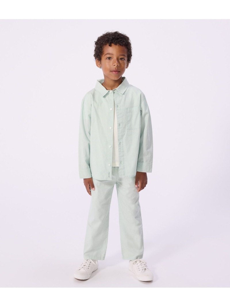【SALE／10%OFF】コットンリネンシャツ PETIT BATEAU プチバトー トップス プルオーバー・トップ【RBA_E】【貨物輸送無料】[ Fashion]