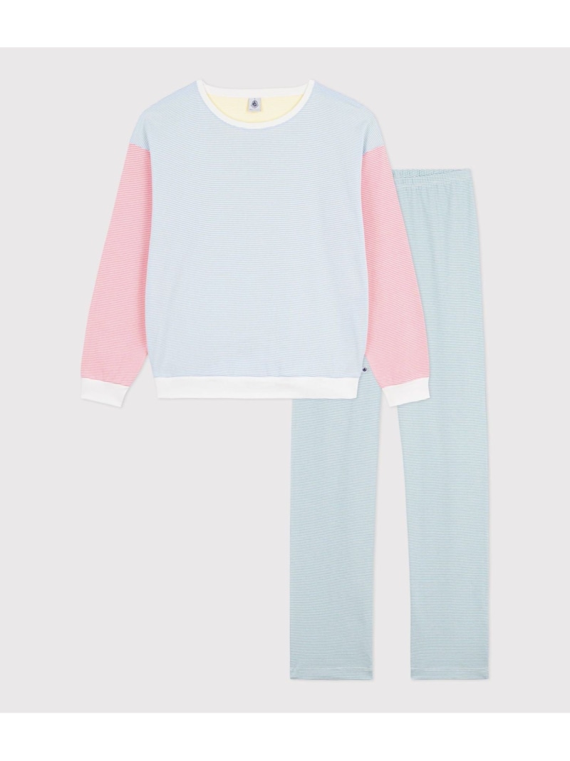 ミラレ長袖パジャマ PETIT BATEAU プチバトー インナー・ルームウェア パジャマ【送料無料】[ Fashion]