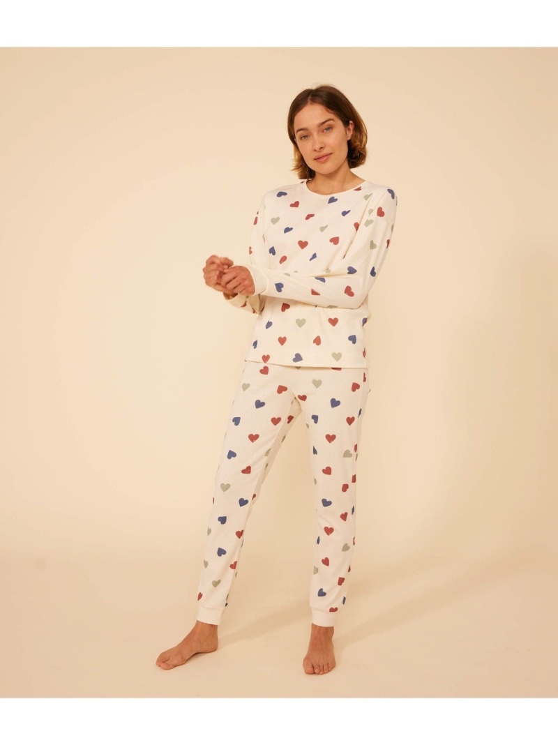 【新品】PETIT BATEAU パジャマルームウェア スウェット長袖パジャマ mz9495-01_1.jpg