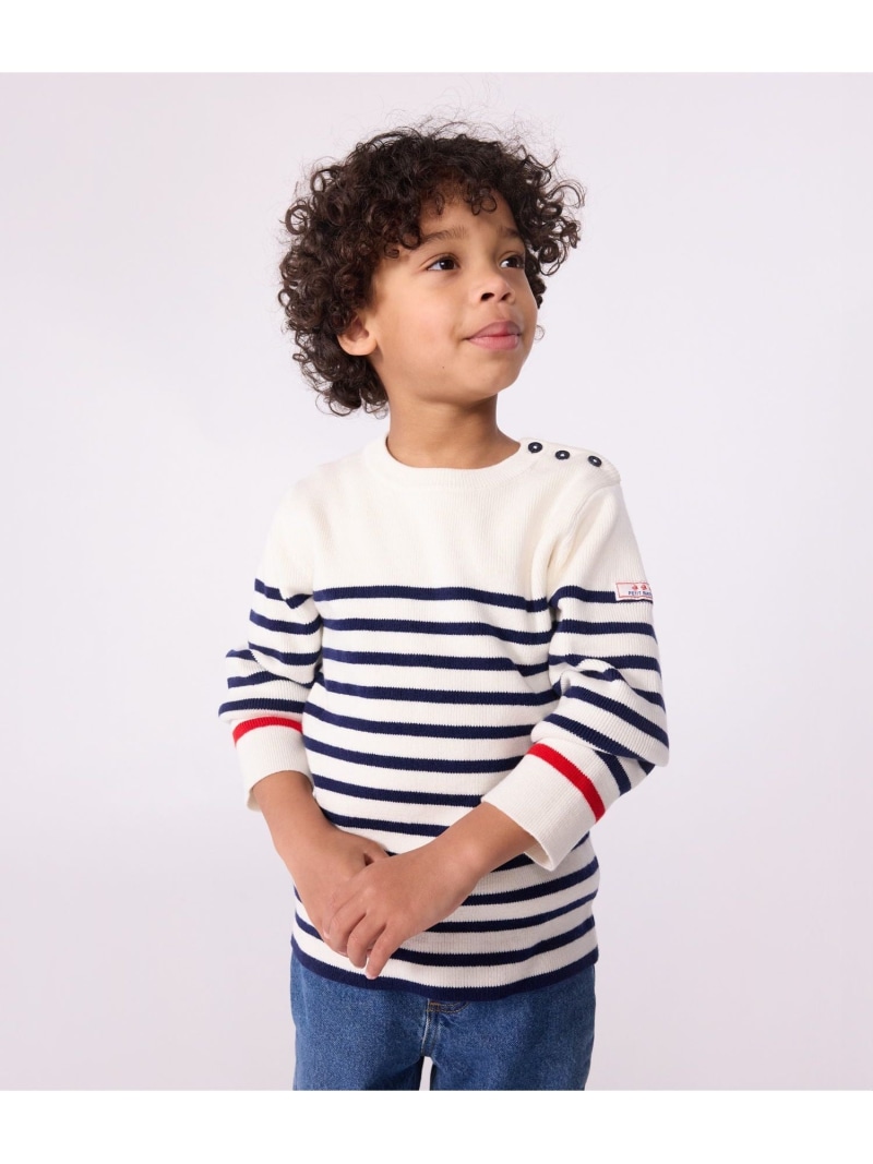 【SALE／30%OFF】ニットプルオーバー PETIT BATEAU プチバトー トップス ニット ホワイト【RBA_E】【送料無料】[ Fashion]｜PETIT BATEAU